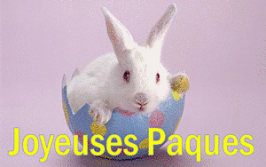 Gif animé joyeuses Pâques lapin